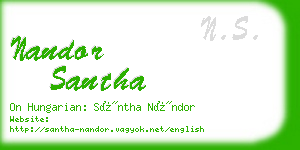 nandor santha business card